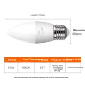 Foshanzhaoming LED sijalica, E27, 5,5W, 6500K, 5 Komada