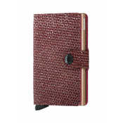 Usnjena denarnica Secrid Miniwallet Sparkle Red rdeča barva