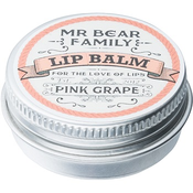 Mr Bear Family Pink Grape balzam za usne za muškarce (Handmade Lip Balm with Natural Ingredients) 15 ml