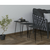 Hanah Home HANAH HOME Mali - Black, Anthracite klubska mizica, (20870098)