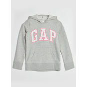 GAP Sweater majica, siva / roza / bijela