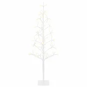 Vidaxl LED novoletna jelka z lučkami Bela 18 x 18 x 120 cm Jeklo