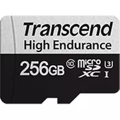 Transcend 256GB microSD w/ adapter U3, high endurance, read/write up to 95/45 MB/s ( TS256GUSD350V )