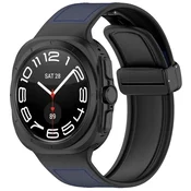 Silikonski pas Techsuit W056 za Samsung Galaxy Watch Ultra 47mm/Galaxy Watch Ultra 2 - mornarsko moder
