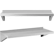 Royal Catering Stenska kuhinjska polica iz jekla do 80 kg 100 x 40 cm