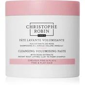 Christophe Robin Cleansing Volumizing Paste with Rose Extract eksfoliacijski šampon za volumen las 250 ml