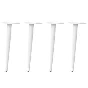 Noge za klub stolic konusnog oblika 4 kom bijele 42-43 cm celik