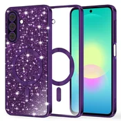 TPU gel maskica Techsuit Luxury Glitter MagSafe za Samsung Galaxy A27 5G - deep purple