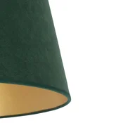 Duolla Senzor svetlobe Cone višina 18 cm, temno zelena/zlata - temno zelena, zlata - Tkanine/tekstil