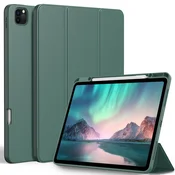 EasyAcc ovitek za iPad Pro 12.9 (2018–2022) – držalo za Pencil, TPU zaščita, stojalo, temno zelen