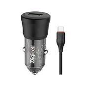 Digicell Transparent Car Charger Set Type-C QC 3.0 18W auto punjac