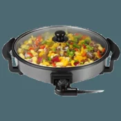 shumee Tristar | PZ-2964 | Večnamenska ponev za žar | Žar | Premer 40 cm | 1500 W | Pokrov priložen | Fiksni ročaj | Črna | Premer cm
