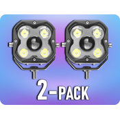 KAMAR LED radno svjetlo 4XLED + 1xLED s konveksnom lećom, 39W, 2700lm, 12/24V, IP67/2-PACK! [L0183]