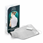 Vitammy WARM-UP NECK&BACK Električna grelna blazina z ovratnikom, 63x42cm, svetlo siva