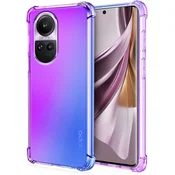 GS Gradientni ovitek proti padcem za Oppo Reno 10/10 Pro, vijoličen/moder