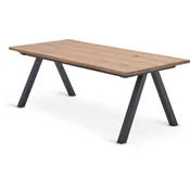 Trpezarijski sto SANDBY 100x210 natur hrast/crna