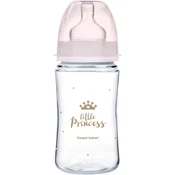 CANPOL BABIES Fľaša so širokým hrdlom Royal Baby 240 ml ružová