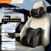 Huiduoduo Set jastuka za vrat i leda za auto sedište, 26x18x12 cm, Crni