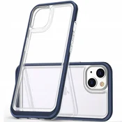 Ovitek Hurtel Clear 3in1 za iPhone 14, s modrim okvirjem