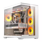 darkFlash Računalniško ohišje DarkFlash C280 (belo) + 7 ventilatorjev