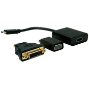 VALUE VALUE Display Adapter USB Type C - VGA + HDMI + DVI Value USB 2.0 adapter 12.99.3229, (20426548)