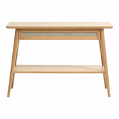 Stranska mizica z mizno ploščo v hrastovem dekorju 40x110 cm Barrali – Unique Furniture