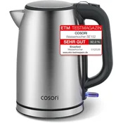 COSORI grelnik vode iz nerjavečega jekla, 1,7 L, 2200 W, srebrn/črn