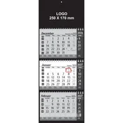 Koledar Tridelni Špiralni črna 2027, EC