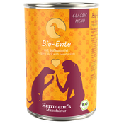 Ekonomicno pakiranje Herrmanns Bio-Menu 24 x 400 g - Bio pacetina s bio batatom