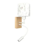 Brilagi - LED fleksibilna lampa BOBO WOOD 1xE27/25W/230V + LED/3W hrast/bela/zecici