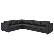 IKEA Ugaona sofa, 5-sed VIMLE, crna
