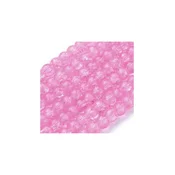 Ispucale staklene perle kugla 8 mm roze- niska 40 cm