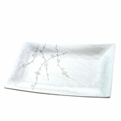 MIJ Pravokotna plošča Bela Blossom 33x19 cm