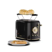 Klarstein Victoria toaster| Toaster za 2 kosa kruha | 800 W | 7 stopenj opekanja | Grelnik za žemljice