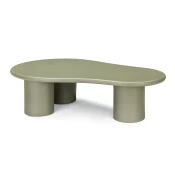 Klubska mizica Burleson 287 Zelena, 34x80x130cm, MDF plošča, Ovalna