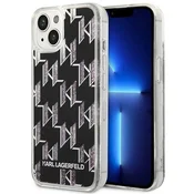 Karl Lagerfeld ovitek za iPhone 14 Plus (6,7) Liquid Glitter Monogram, črn