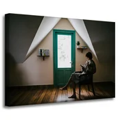 shumee Platno s tiskom Ljudje Ženska Chillout 70x50 cm