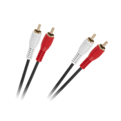 CABLETECH Prikljucni kabel 2 x RCA - 2 x RCA 1,5 m crni 4 mm