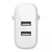 Kucni punjac BELKIN, 2x USB-A, kabel Lighting 1.5m, bijeli