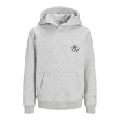 Jack & Jones Junior Majica JORFrederiksberg temno zelena/pegasto bela