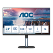 AOC Monitor AOC 60,5 cm (23,8") 24V5C 1920x1080 75Hz IPS 4ms HDMI DisplayPort USB-C 65W 4xUSB3.2 Pivot Zvočniki  3H sRGB119% FreeSync E-Line, (21062629)