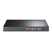 TP-Link TL-SL1218MP 16-portni 10/100Mbps + 2-portni Gigabit Unmanaged PoE Preklopnik