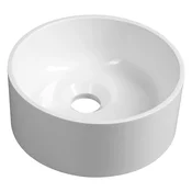 SANNA countertop Cultured Marble round Washbasin 25cm, white - Bela - 25x10,2 cm - Sapho - 24 - Liti marmor - Krog - 250 - 102 - 250 - 14