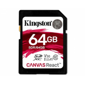 KINGSTON UHS-I U3 SDXC 64GB V30 SDR64GB React