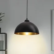 B.K. Licht Visoka svetilka Goldi, komplet 2 kosov, črna/zlata, O 30 cm, kovina, E27 - Dnevna soba/jedilnica - črna, zlata