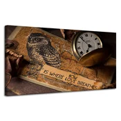 shumee Platno s tiskom Vintage Retro Clock 120x60 cm