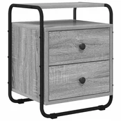 vidaXL vidaXL Nočna omarica Siva Sonoma 40 x 36,5 x 50 cm Inženirski les, (5000298693)