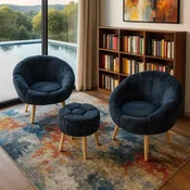 ATELIER DEL SOFA Fotelje i tabure Lida Wellsoft Anthracite