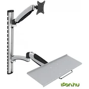 DIGITUS Digitus stenski nosilec monitor s flex polico srebrn DA-90354, (21382486)
