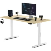 SENSE7 Električna miza nastavljiva po višini Nojo 140x70 cm, bela